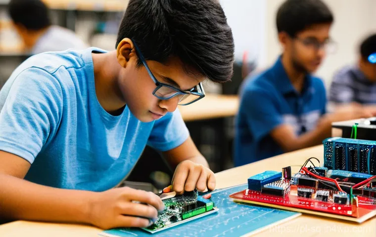 메이커스페이스 활용을 위한 팁 - **A Dynamic Makerspace Hub:** "A brightly lit, spacious makerspace bustling with activity. In the fo...