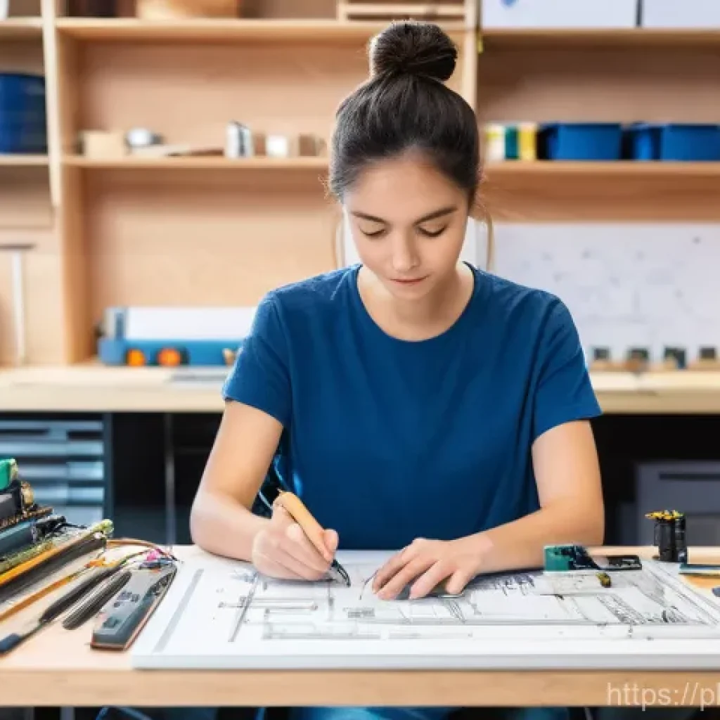 메이커스페이스에서의 프로젝트 관리 기법 - **Digital Project Orchestration in a Makerspace**
"A diligent young woman, an adult maker, is se...
