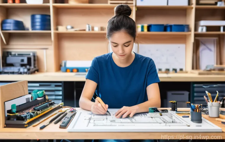 메이커스페이스에서의 프로젝트 관리 기법 - **Digital Project Orchestration in a Makerspace**
"A diligent young woman, an adult maker, is se...