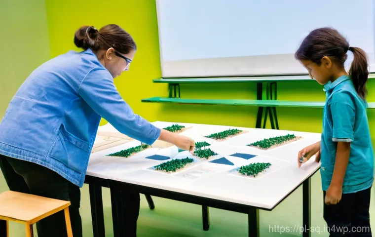 메이커스페이스와 지속 가능성 - **Prompt:** A bustling, sunlit makerspace in Poland, showcasing a dynamic "zero waste" workshop. In ...