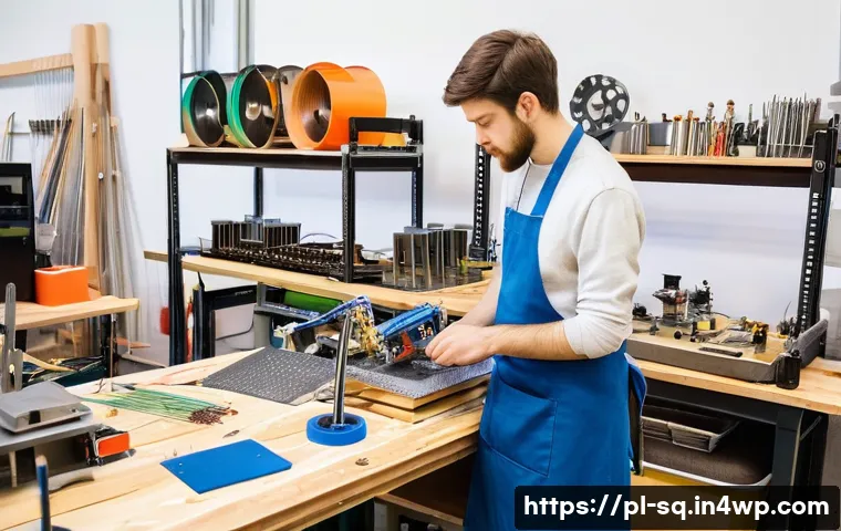 메이커스페이스와 사회적 기업의 역할 - **Prompt:** A bustling, well-lit modern makerspace in a vibrant Polish city, perhaps resembling a sp...